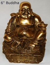 Load image into Gallery viewer, Happy Sitting Sand Cast Buddha Statue - The Buddha Decor