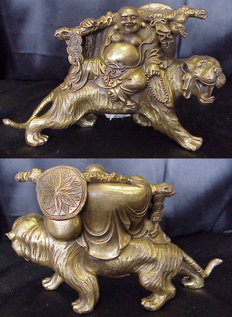 Wealthy Tiger Buddha Statue - The Buddha Decor
