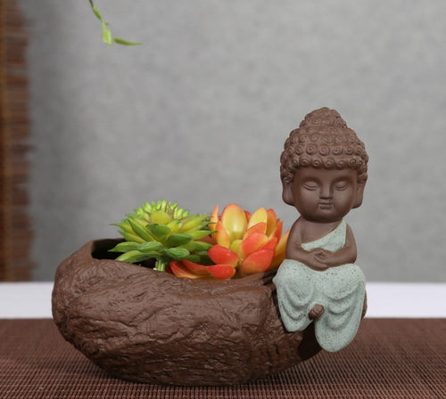 Mini Monk Flower Pot - The Buddha Decor