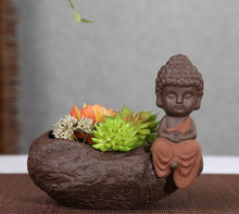 Load image into Gallery viewer, Mini Monk Flower Pot - The Buddha Decor