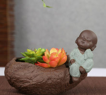 Load image into Gallery viewer, Mini Monk Flower Pot - The Buddha Decor