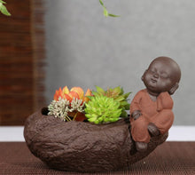 Load image into Gallery viewer, Mini Monk Flower Pot - The Buddha Decor
