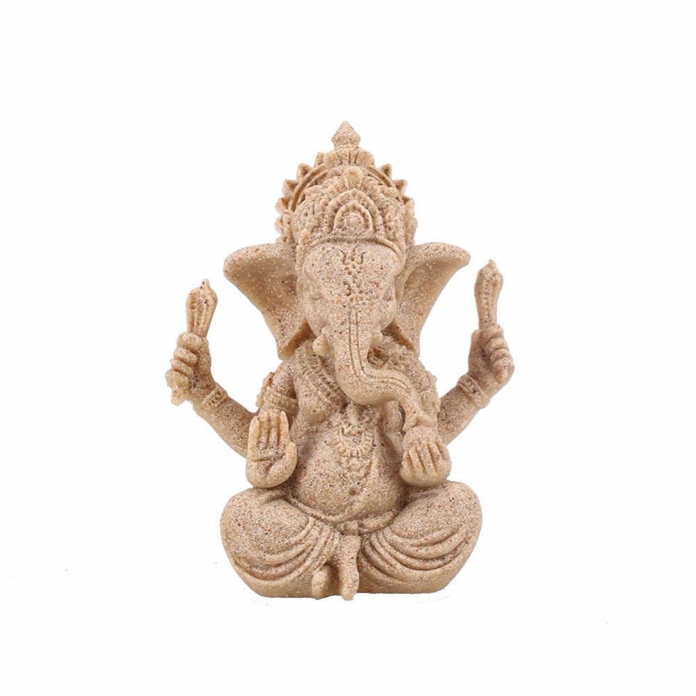 Miniature Handmade Sandstone Ganesha Buddha Figurine - The Buddha Decor