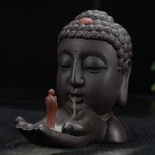 Load image into Gallery viewer, CalmCore Ceramic Buddha Head Incense Burner - The Buddha Decor