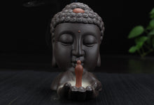 Load image into Gallery viewer, CalmCore Ceramic Buddha Head Incense Burner - The Buddha Decor