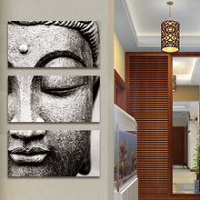 Load image into Gallery viewer, &quot;Modern Buddha&quot; 3 Piece Buddha Canvas Painting - The Buddha Decor