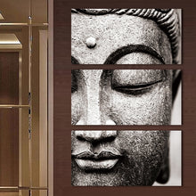 Load image into Gallery viewer, &quot;Modern Buddha&quot; 3 Piece Buddha Canvas Painting - The Buddha Decor