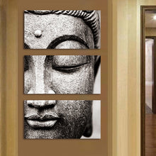 Load image into Gallery viewer, &quot;Modern Buddha&quot; 3 Piece Buddha Canvas Painting - The Buddha Decor