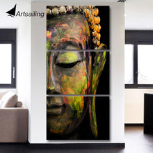 Load image into Gallery viewer, &quot;Calm&quot; 3 Piece Buddha Canvas Painting - The Buddha Decor