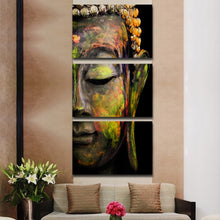 Load image into Gallery viewer, &quot;Calm&quot; 3 Piece Buddha Canvas Painting - The Buddha Decor