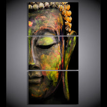 Load image into Gallery viewer, &quot;Calm&quot; 3 Piece Buddha Canvas Painting - The Buddha Decor