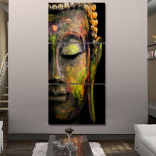 Load image into Gallery viewer, &quot;Calm&quot; 3 Piece Buddha Canvas Painting - The Buddha Decor