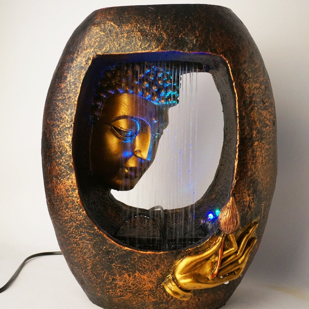 GoldLeaf Buddha Water Fountain - The Buddha Decor