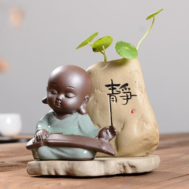 Peaceful Miniature Monk Buddha Figurines - The Buddha Decor