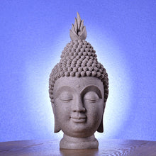 Load image into Gallery viewer, Sandstone Buddha Head - The Buddha Decor