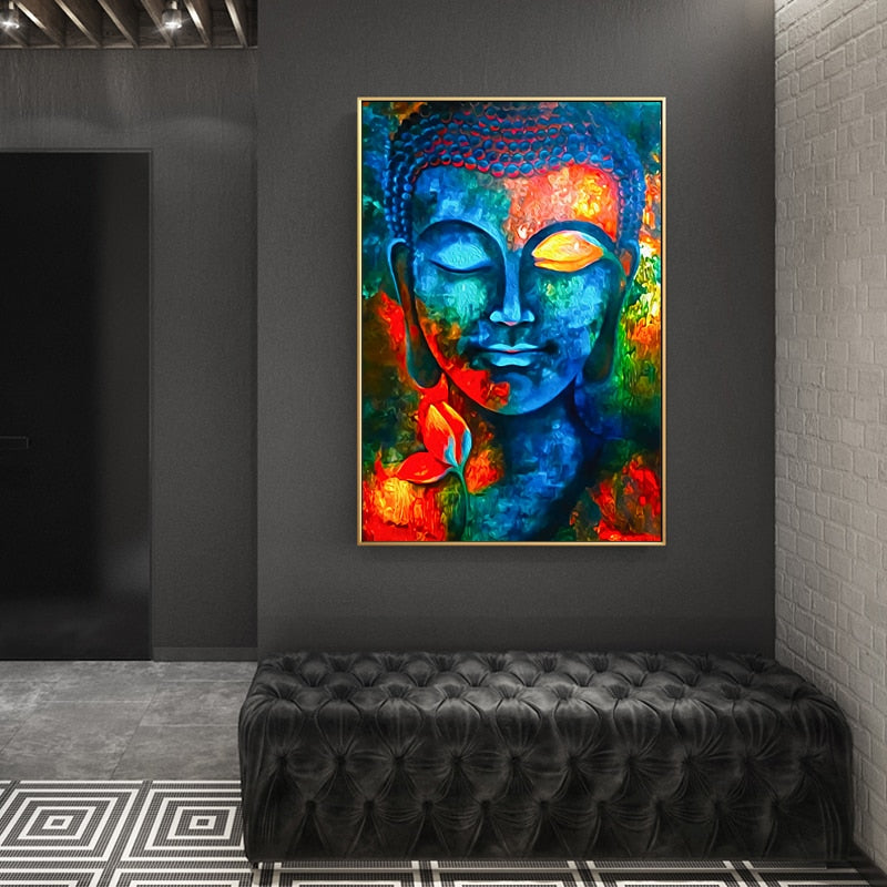 Rainbow Buddha Canvas Print - The Buddha Decor