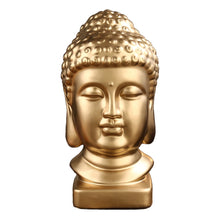 Load image into Gallery viewer, Gold Ceramic Buddha Head - The Buddha Decor