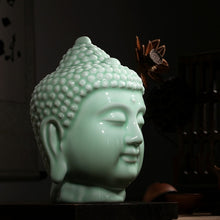 Load image into Gallery viewer, 9&quot; Pure Ceramic Buddha Head - The Buddha Decor