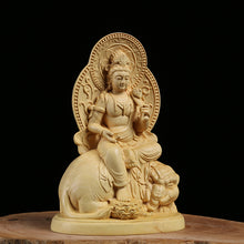 Load image into Gallery viewer, Manjusri Bodhisattva Boxwood Buddha Statue - The Buddha Decor