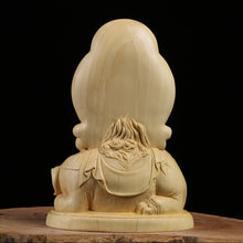 Load image into Gallery viewer, Manjusri Bodhisattva Boxwood Buddha Statue - The Buddha Decor