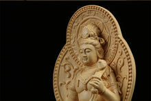 Load image into Gallery viewer, Manjusri Bodhisattva Boxwood Buddha Statue - The Buddha Decor