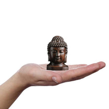 Load image into Gallery viewer, 2.36&quot; Mahogany Wood Buddha Head - The Buddha Decor