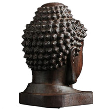 Load image into Gallery viewer, 2.36&quot; Mahogany Wood Buddha Head - The Buddha Decor