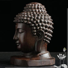 Load image into Gallery viewer, 2.36&quot; Mahogany Wood Buddha Head - The Buddha Decor