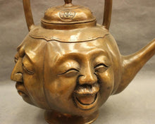 Load image into Gallery viewer, 16&quot; Four Faced Copper Teapot - The Buddha Decor