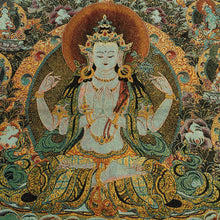 Load image into Gallery viewer, Thangka Silk Embroidery Brocade Buddha Tapestry - The Buddha Decor