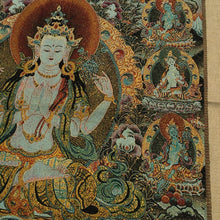 Load image into Gallery viewer, Thangka Silk Embroidery Brocade Buddha Tapestry - The Buddha Decor