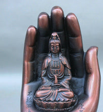 Load image into Gallery viewer, 7&quot; Chinese Bronze Lotus Buddha Hand Statue - The Buddha Decor