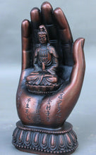 Load image into Gallery viewer, 7&quot; Chinese Bronze Lotus Buddha Hand Statue - The Buddha Decor