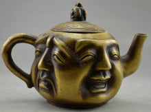 Load image into Gallery viewer, 3.5&quot; Four Faced Copper Teapot - The Buddha Decor