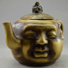 Load image into Gallery viewer, 3.5&quot; Four Faced Copper Teapot - The Buddha Decor