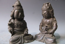 Load image into Gallery viewer, Pure Copper Bodhisattva Buddha Statue Pair - The Buddha Decor