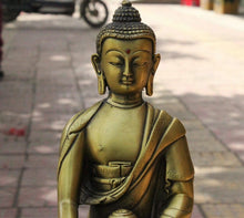 Load image into Gallery viewer, 8&quot; Tibet Bronze Sakyamuni Pot Holding Buddha Statue - The Buddha Decor