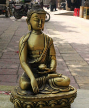 Load image into Gallery viewer, 8&quot; Tibet Bronze Sakyamuni Pot Holding Buddha Statue - The Buddha Decor