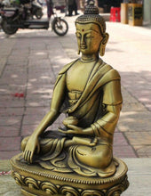 Load image into Gallery viewer, 8&quot; Tibet Bronze Sakyamuni Pot Holding Buddha Statue - The Buddha Decor