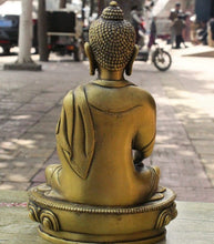 Load image into Gallery viewer, 8&quot; Tibet Bronze Sakyamuni Pot Holding Buddha Statue - The Buddha Decor
