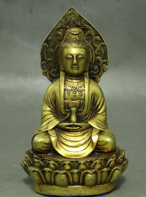 Golden Guan Yin Buddha Statue - The Buddha Decor