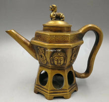 Load image into Gallery viewer, 6&#39;&#39; Lion Buddha Copper Teapot - The Buddha Decor