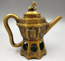 Load image into Gallery viewer, 6&#39;&#39; Lion Buddha Copper Teapot - The Buddha Decor