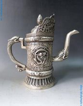 Load image into Gallery viewer, 9&quot; Silver Dragon Teapot - The Buddha Decor