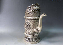 Load image into Gallery viewer, 9&quot; Silver Dragon Teapot - The Buddha Decor