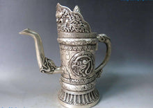Load image into Gallery viewer, 9&quot; Silver Dragon Teapot - The Buddha Decor