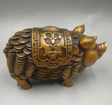 Load image into Gallery viewer, 5&#39;&#39; &quot;Lucky Pig&quot; Copper Statue - The Buddha Decor
