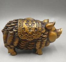 Load image into Gallery viewer, 5&#39;&#39; &quot;Lucky Pig&quot; Copper Statue - The Buddha Decor