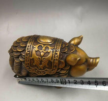 Load image into Gallery viewer, 5&#39;&#39; &quot;Lucky Pig&quot; Copper Statue - The Buddha Decor