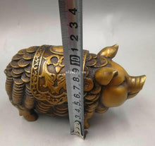 Load image into Gallery viewer, 5&#39;&#39; &quot;Lucky Pig&quot; Copper Statue - The Buddha Decor